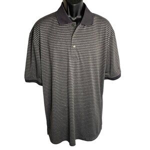 Ben Hogan Athletic Golf Polo Shirt XL Grey Short Sleeve Buttons Collar Stretch